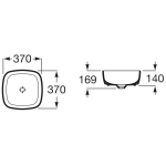 Roca A327502000 Inspira SOFT 檯上面盆